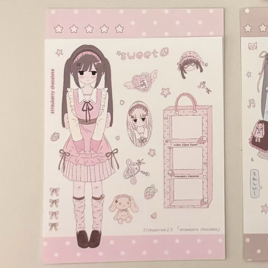 [21chuan] Strawberry Chocolate Sticker
