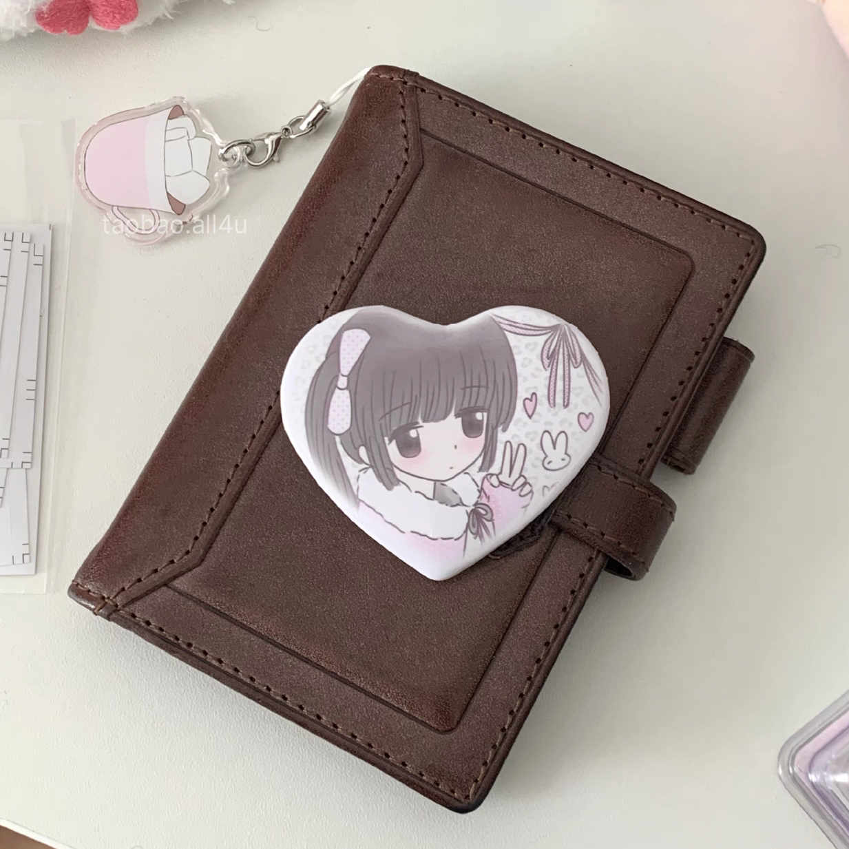 [All4u] Snow Diary Pin Button