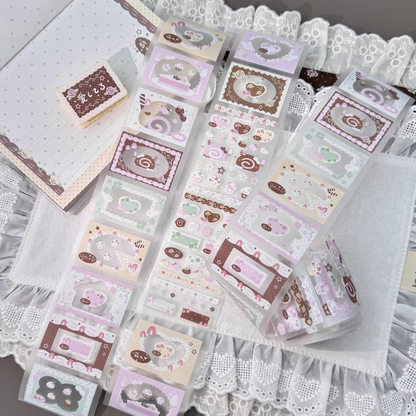 [PakuPaku] Cream Flora Kiss Cut Tape