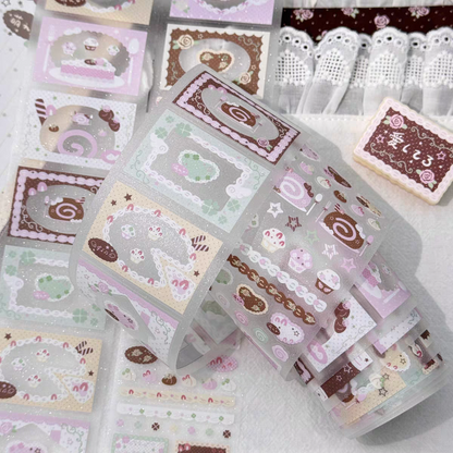 [PakuPaku] Cream Flora Kiss Cut Tape