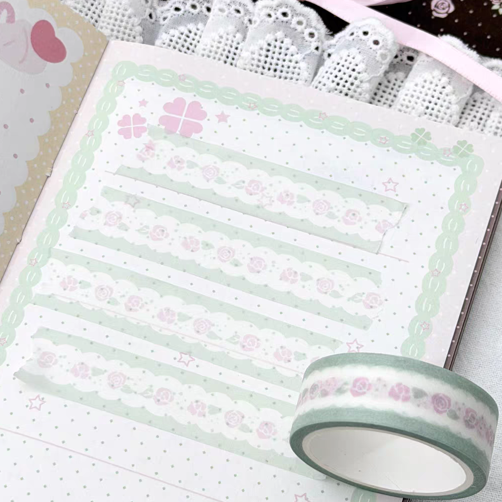 [PakuPaku] Rose Lace Washi Tape