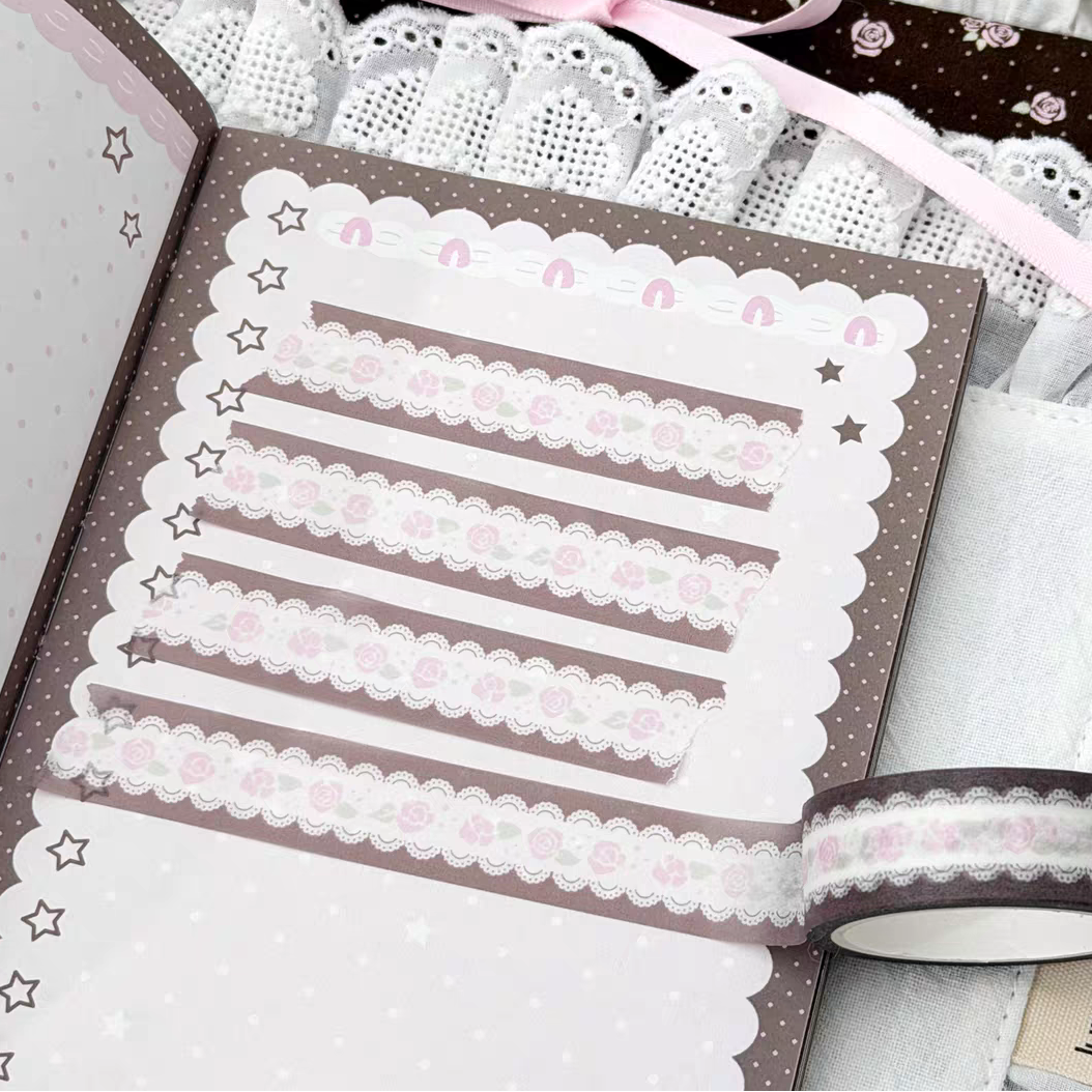 [PakuPaku] Rose Lace Washi Tape