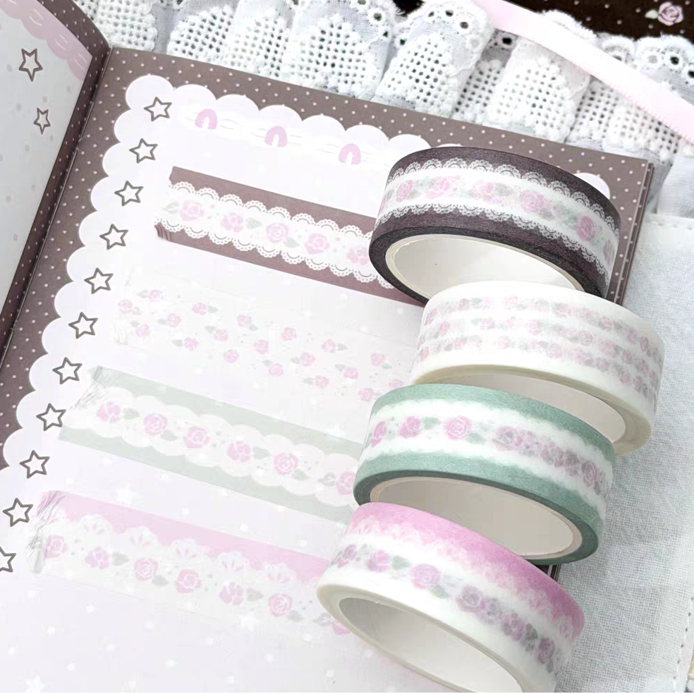[PakuPaku] Rose Lace Washi Tape