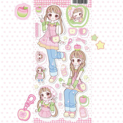 Ghost Peach Spring Apple Sticker