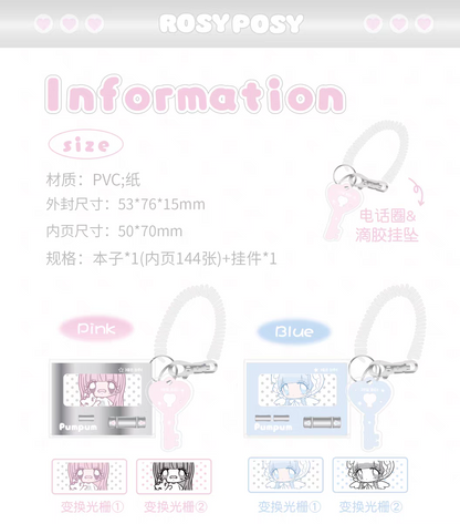 (Pre-Order) RosyPosy & Pumpum Mini Notebook Keyring