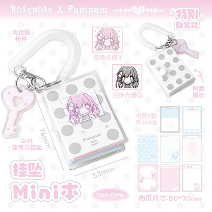 (Pre-Order) RosyPosy & Pumpum Mini Notebook Keyring