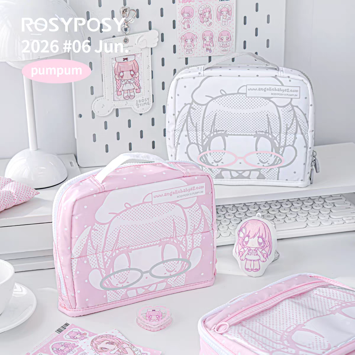 (Pre-Order) RosyPosy & Pumpum Pencil Bag