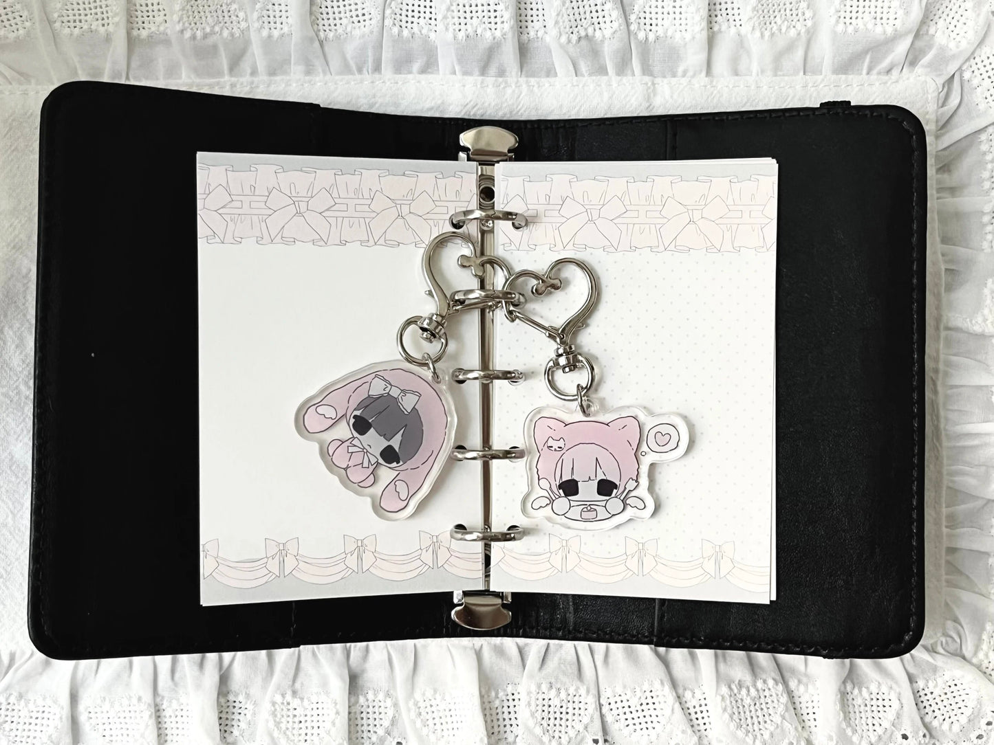 221 Dessert Lab Gray Girl Keyring