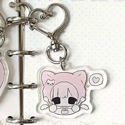 221 Dessert Lab Gray Girl Keyring