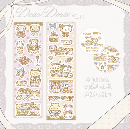 [Dear Doris] Sugar 100% Animal Kiss Cut Tape
