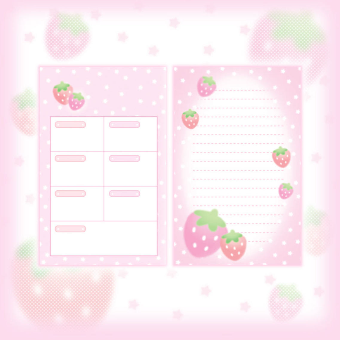 Creamy Milky A7 Strawberry Star Memo 20p