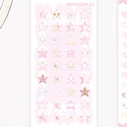 [Dear Doris] Pixel Star/ Heart Sticker