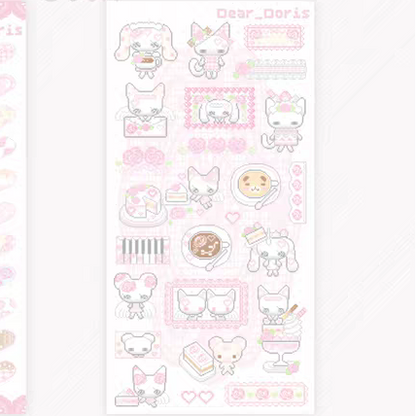[Dear Doris] Pixel Rose Animal Sticker