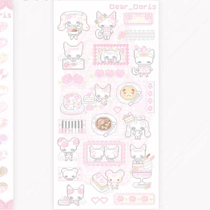 [Dear Doris] Pixel Rose Animal Sticker