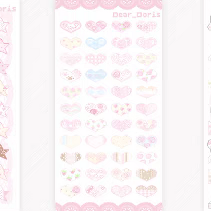 [Dear Doris] Pixel Star/ Heart Sticker
