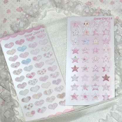 [Dear Doris] Pixel Star/ Heart Sticker