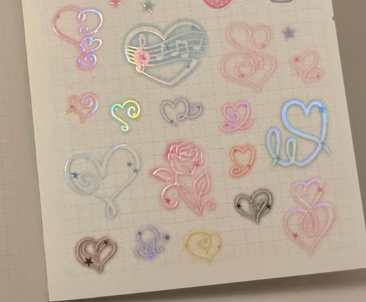 [Happiest] Heart Line Kiss Cut Tape