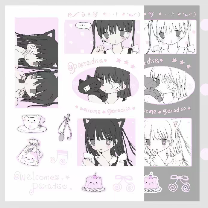 [Monvoko] Black Cat Puffy Sticker