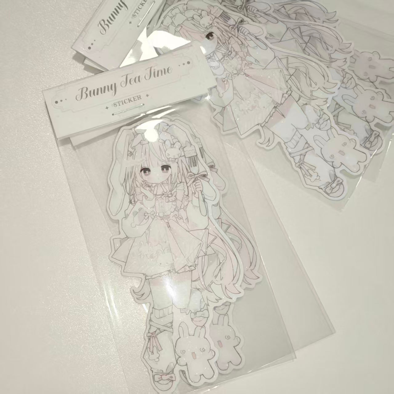 [Six9w] Bunny Tea Time Die Cut Sticker