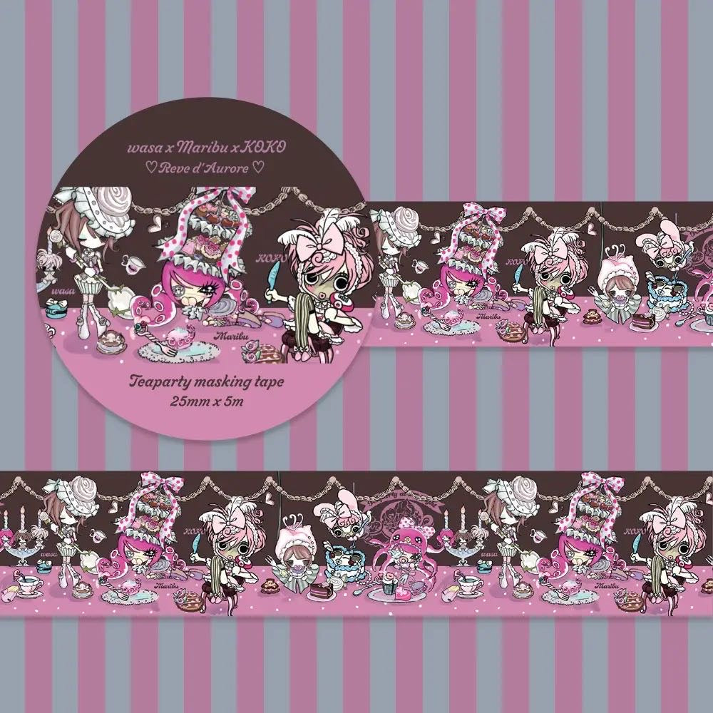 [Spicyokiii] Teaparty At Midnight Glitter Masking Tape