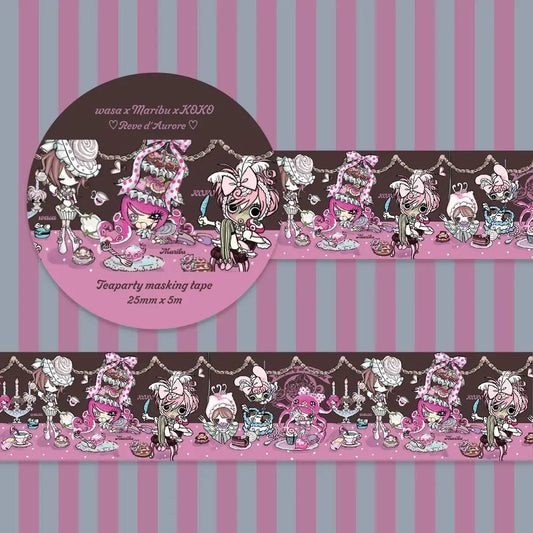 [Spicyokiii] Teaparty At Midnight Glitter Masking Tape
