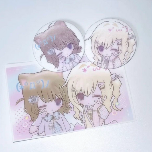 [s29umm] Sugar Star Pin Button Set