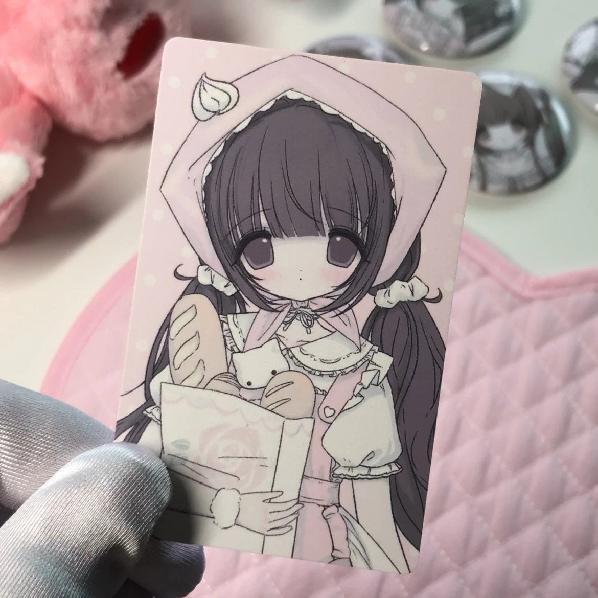 [Dark Pink Pudding] Baking Sticker & Card Set
