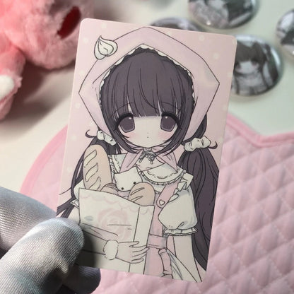 [Dark Pink Pudding] Baking Sticker & Card Set