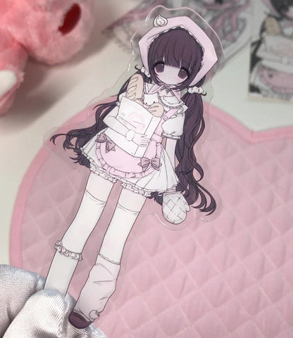 [Dark Pink Pudding] Baking Acrylic Standee