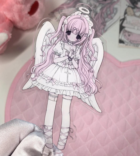 [Dark Pink Pudding] Angel Shop Acrylic Standee