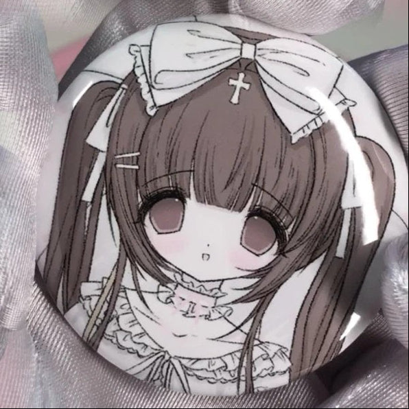 [Dark Pink Pudding] Rose Reverie Pin Button