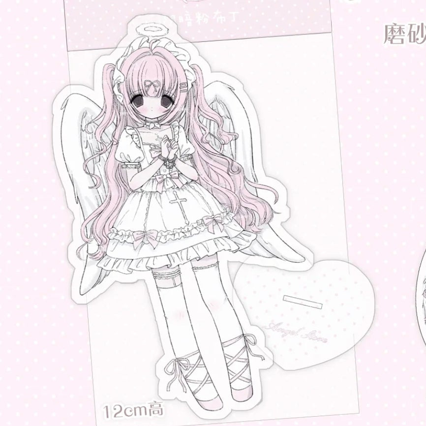 [Dark Pink Pudding] Angel Shop Acrylic Standee