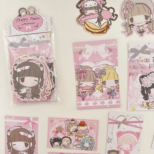 [Little Cream] Fluffy Pals Card Set