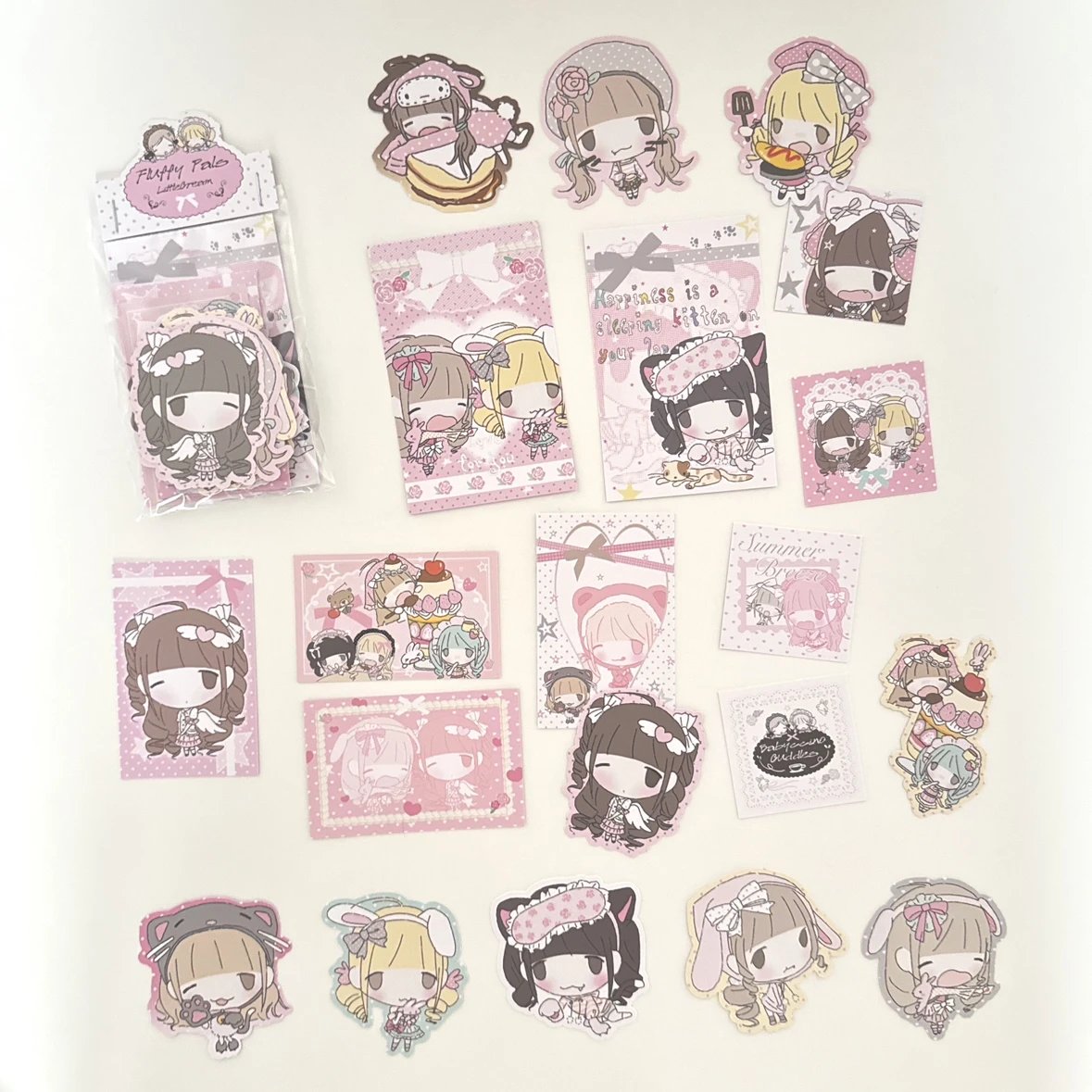 [Little Cream] Fluffy Pals Card Set