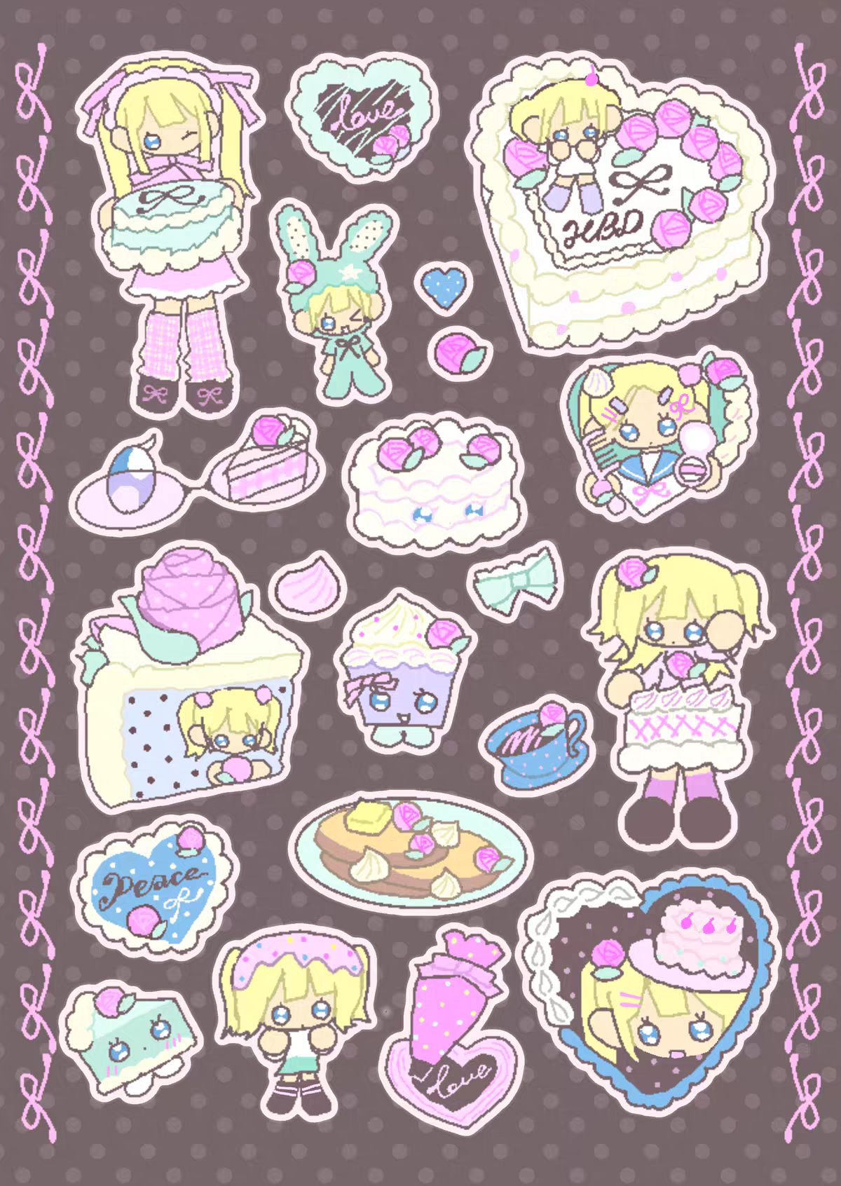 [Creamhoneylin] Cream Cake Sticker