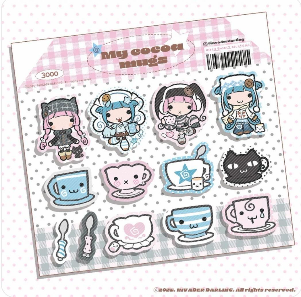 Invader Darling Cocoa Magic Mugs Sticker