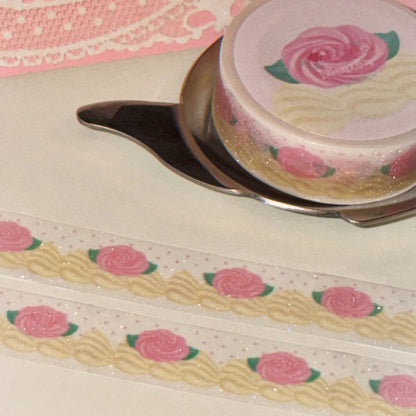 [Todakki] Rose Cream Glitter Masking Tape