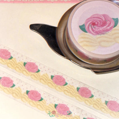 [Todakki] Rose Cream Glitter Masking Tape