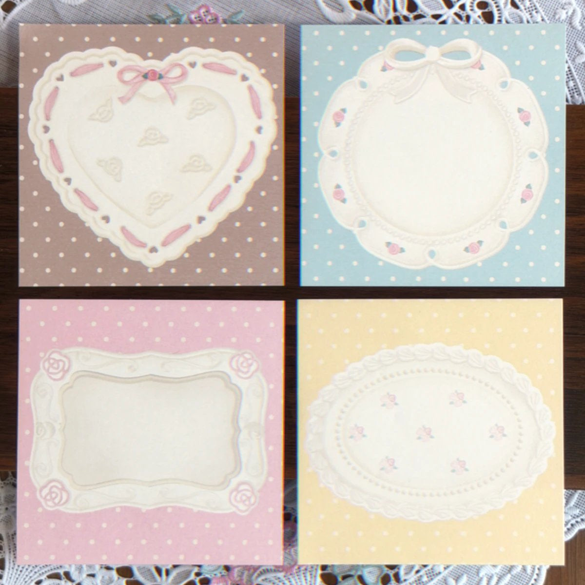 [Todakki] Rose Cafe Plate Memo Pad 20p