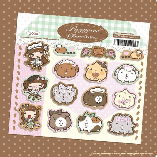 Invader Darling Mini Piggy Girl Chocolate Sticker
