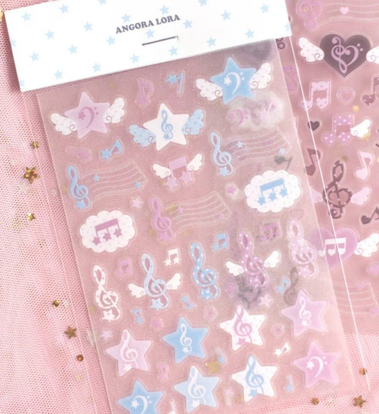[Angora Lora] Pink Blue Star Sticker