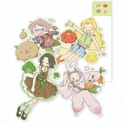 [Zzpencil] Vegetable Girl Die Cut Sticker Pack