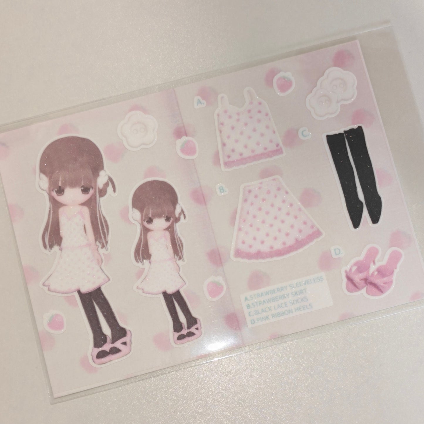 [Coraltree] Strawberry Outfit Sticker