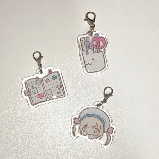 [Cat Cookies] Sakura Keychain & Clip