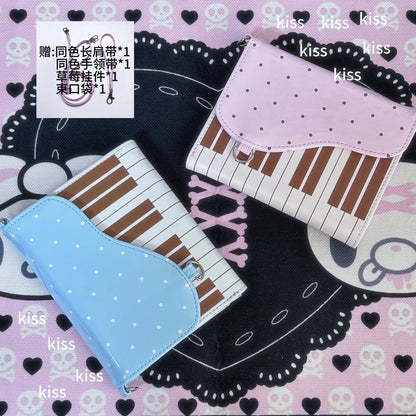 Kissnokiss Dot Piano Passport Holder 15x12.5cm