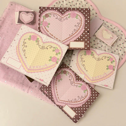 A7 Rose Cake Fold Refill Page