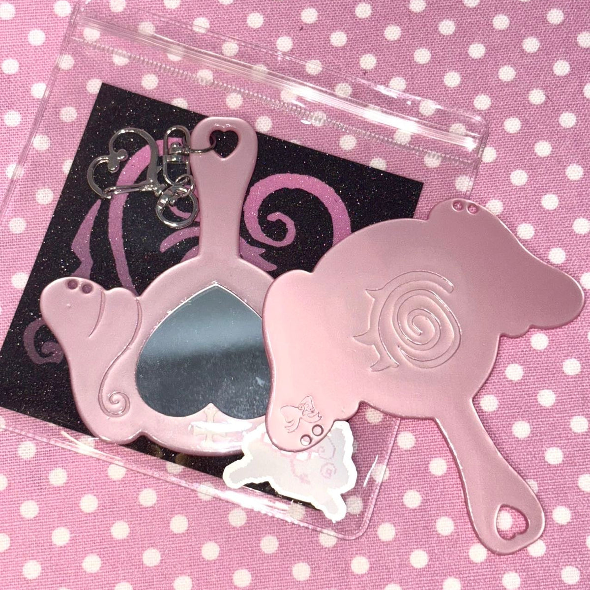 [Ribbon Honey] Mini Mirror Keychain