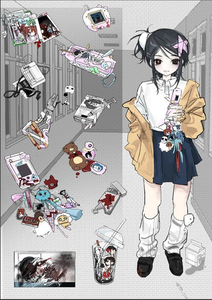 [Shuqima] School Character Sticker B