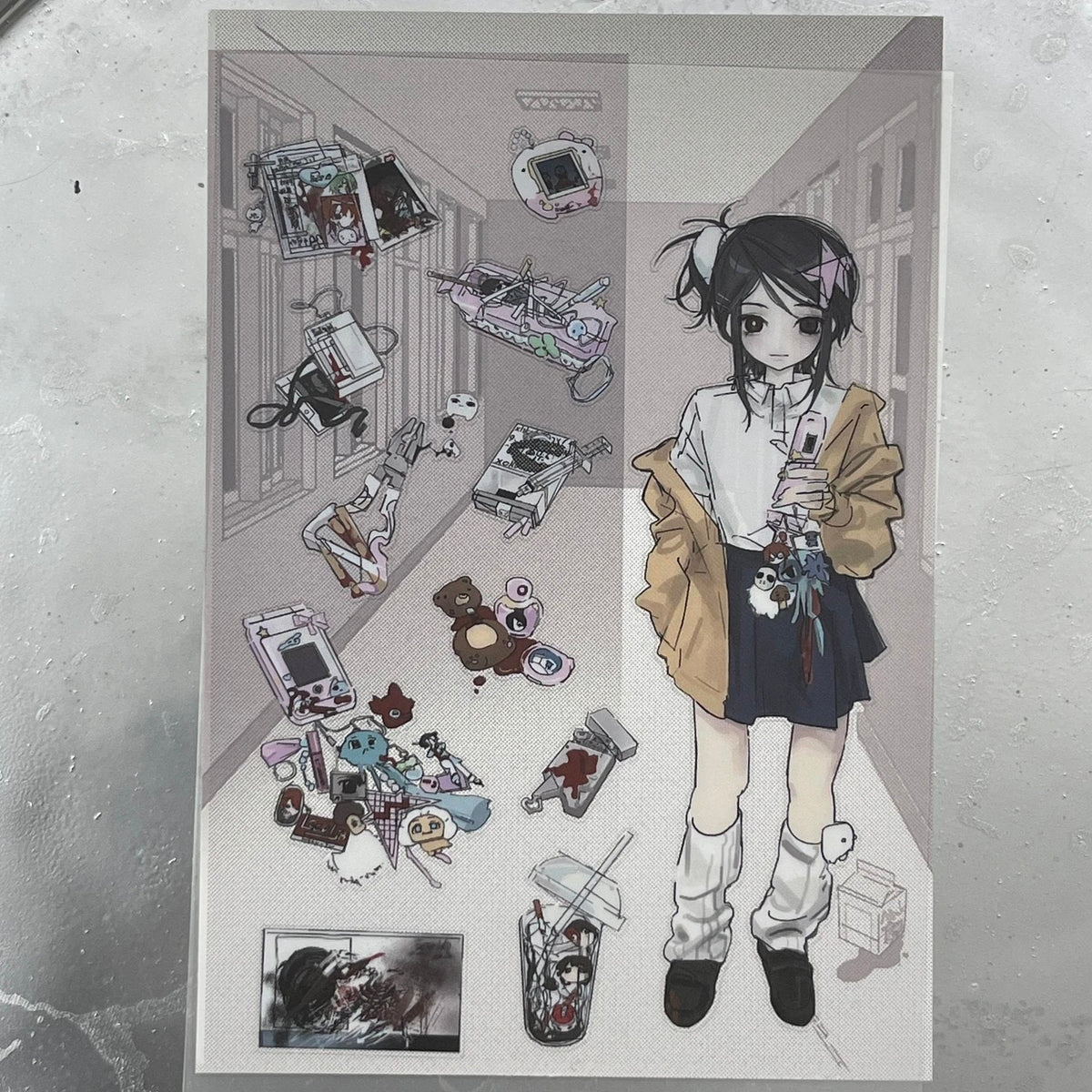 [Shuqima] School Character Sticker B