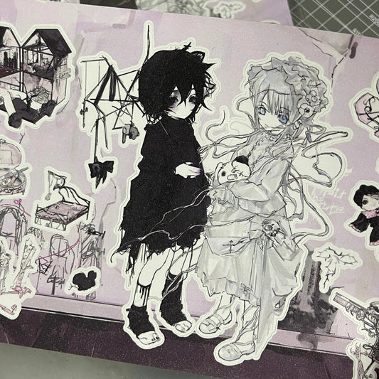 [Shuqima] Catlily Character Sticker 21*15cm